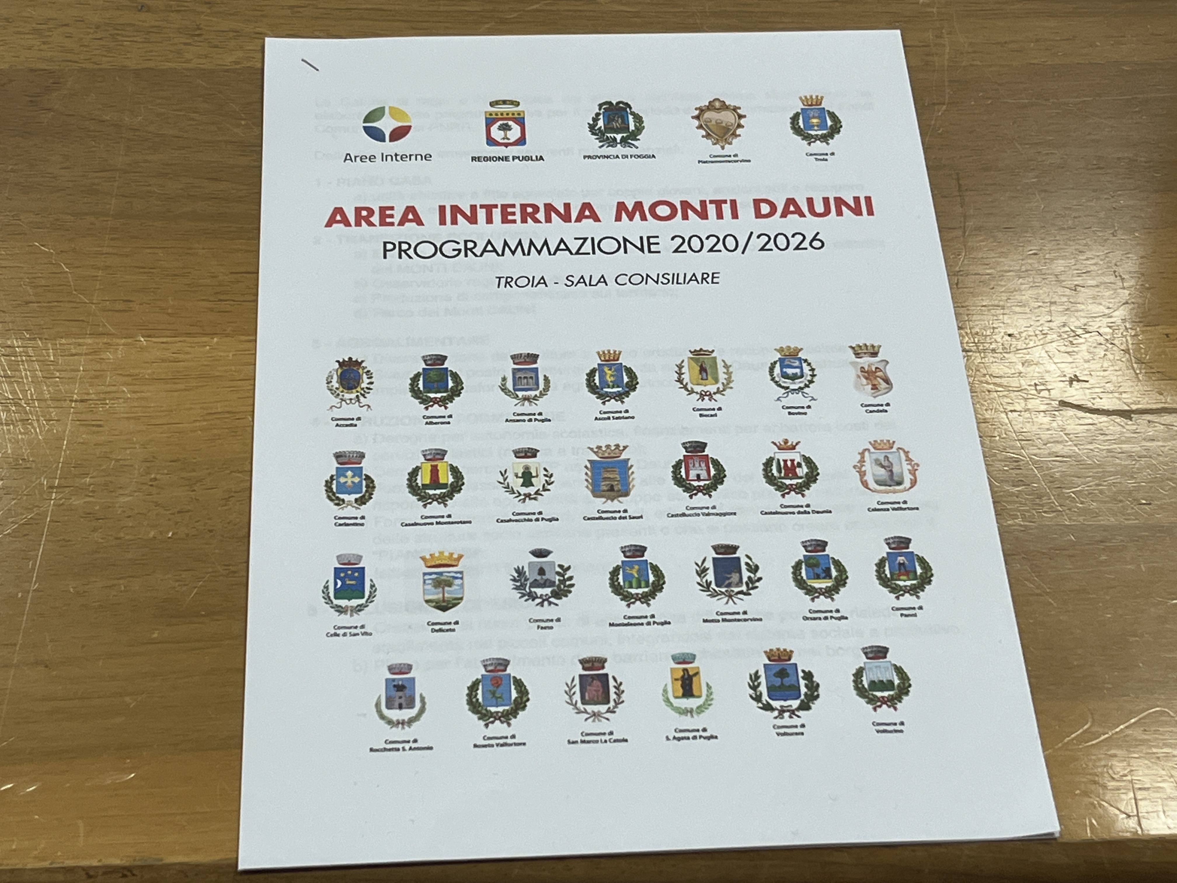 ECCO IL MANIFESTO DEI MONTI DAUNI