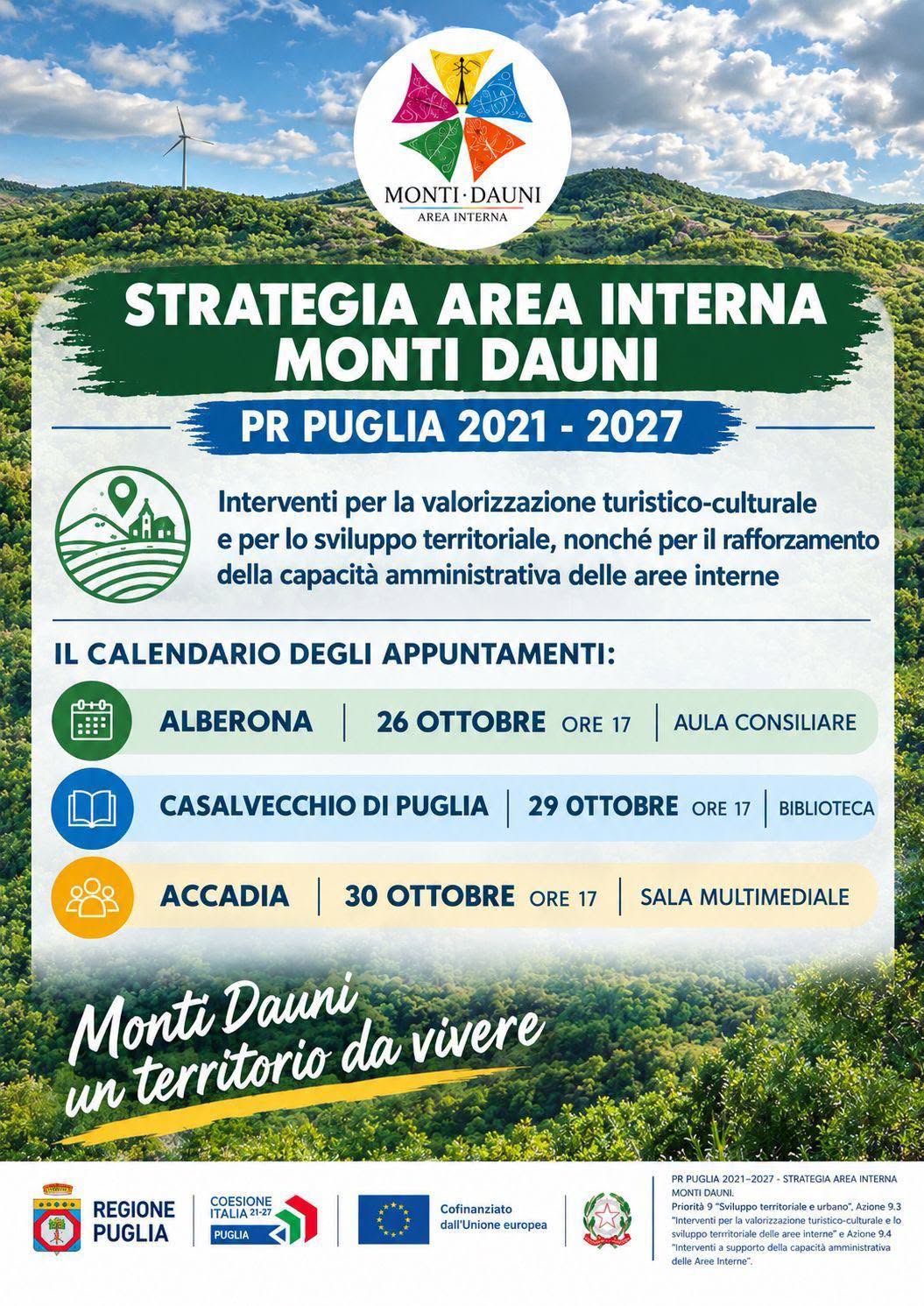  Strategia Area Interna Monti Dauni | PR Puglia 2021-2027